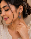 Antique Oxidised Pearl Mini Jhumka Earrings